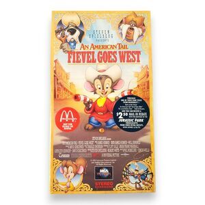 New VHS An American Tail: Fievel Goes West - SEALED - McDonald's Promo